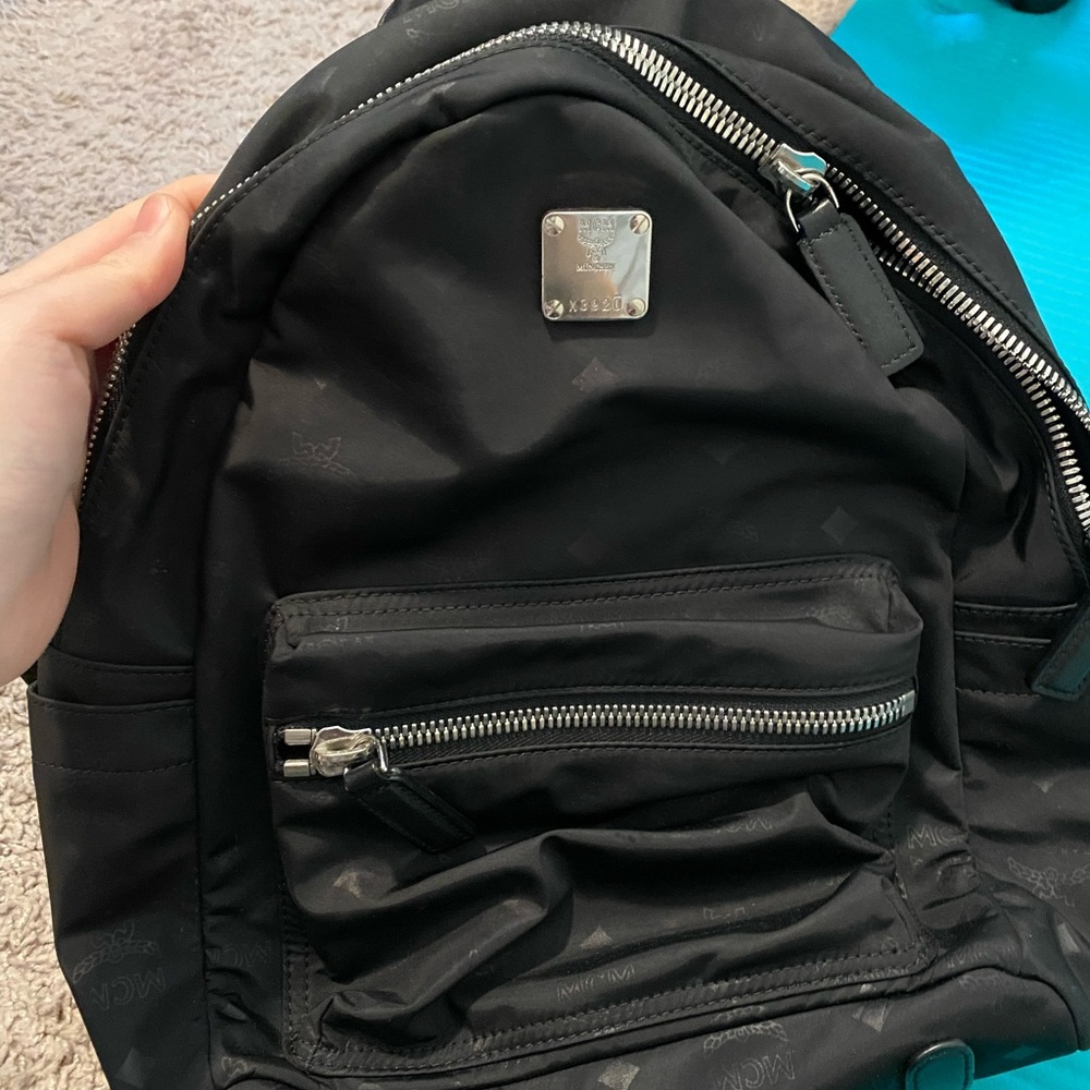 MCM Nylon Backpack in Black